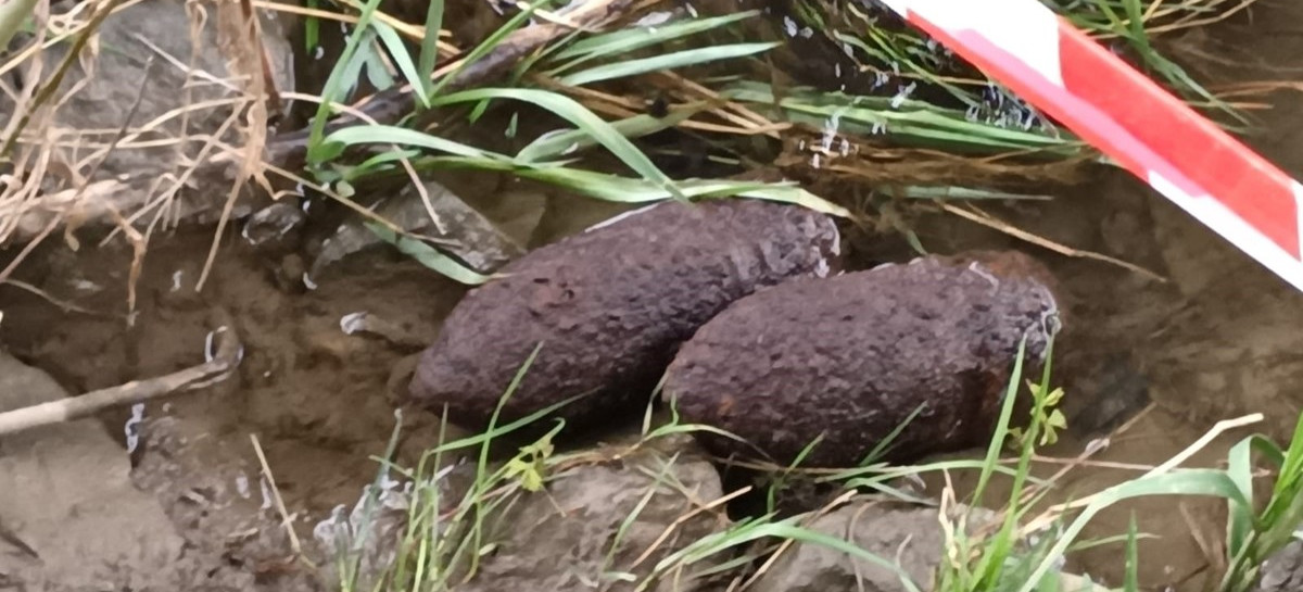 Niewybuchy znalezione w haczowskiej rzece