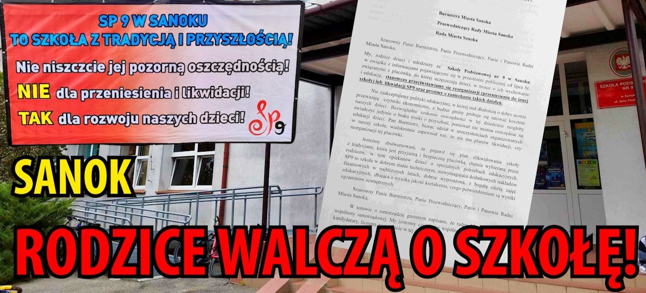 SANOK. Rodzice walczą o szkołę! Protest, petycja, piknik (ZDJĘCIA)