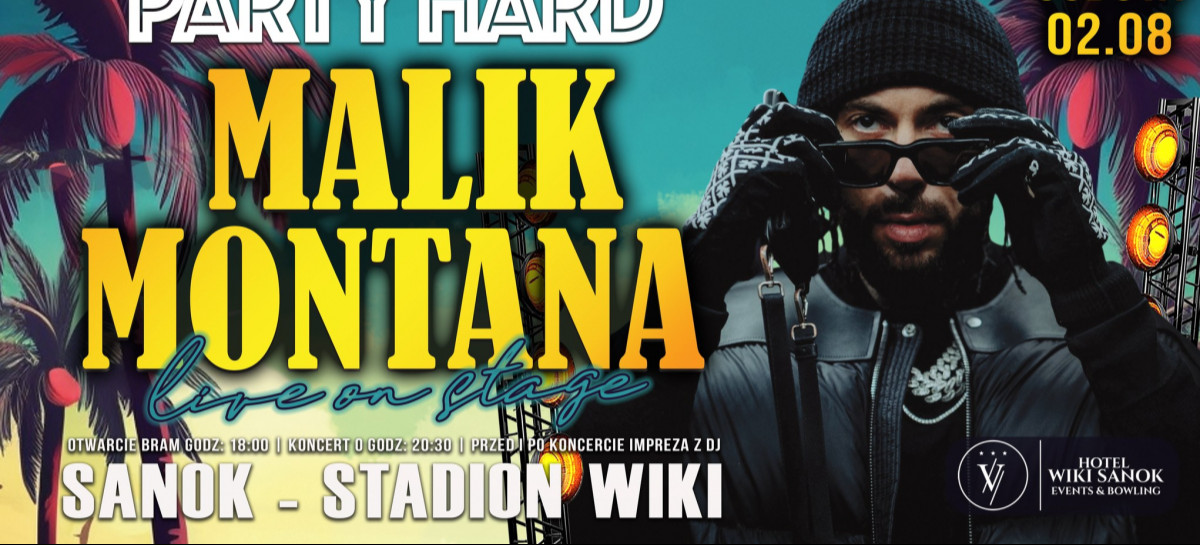 Malik Montana zagra w Sanoku! Koncert już 2 sierpnia na stadionie WIKI