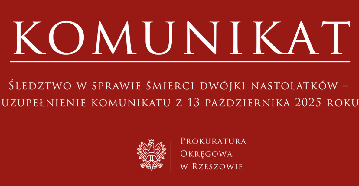 Prokuratura podała przyczynę śmierci 14-letniej Mai oraz 15-letniego Wiktora