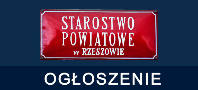 Dzień wolny od pracy w Starostwie Powiatowym w Rzeszowie