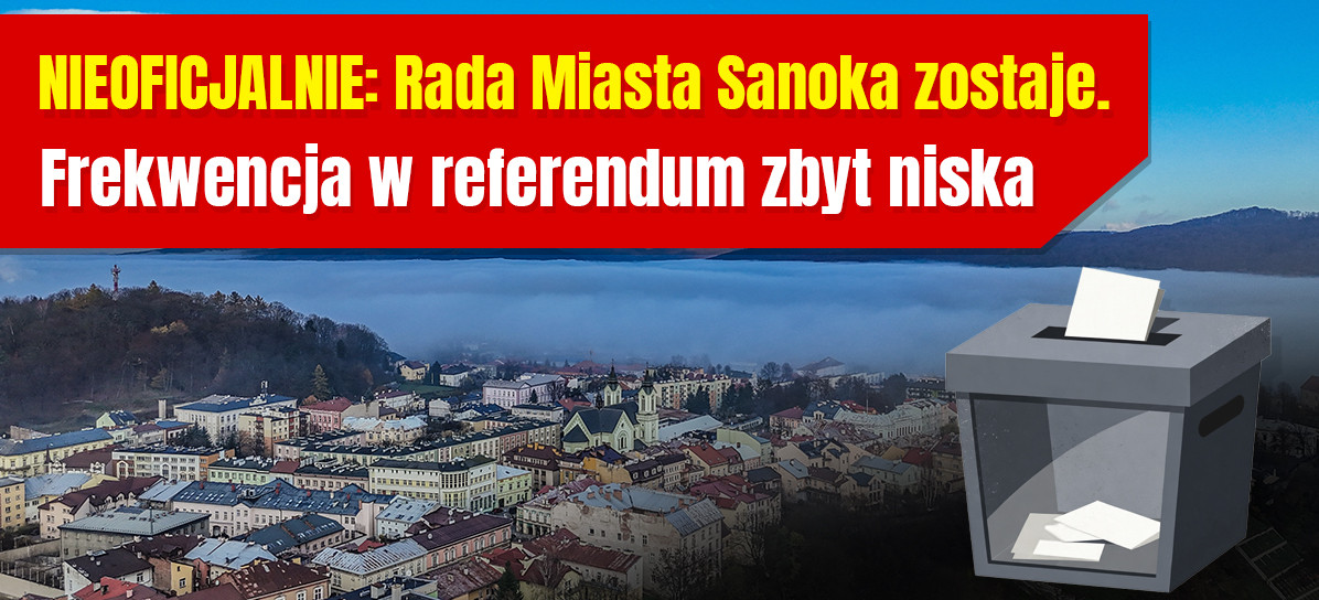 NIEOFICJALNIE: Rada Miasta Sanoka zostaje. Frekwencja w referendum zbyt niska