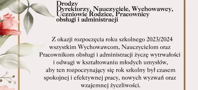 Życzenia Burmistrza Brzozowa z okazji rozpoczęcia nowego roku szkolnego