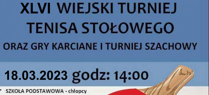 XLVI Wiejski Turniej Tenisa Stołowego w Górkach
