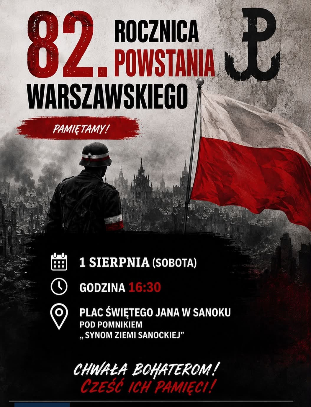 1 sierpnia zabrzmi syrena. Sanok odda hołd Powstańcom Warszawskim