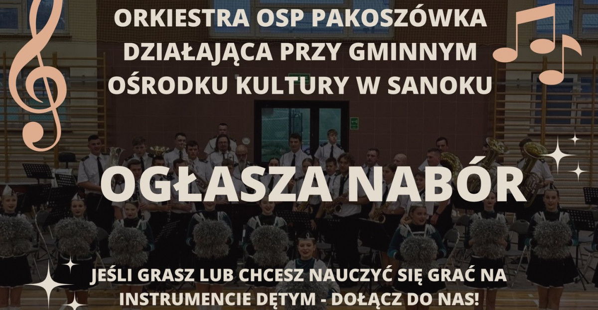 Orkiestra OSP Pakoszówka ogłasza nabór. Dołącz i rozpocznij muzyczną przygodę!