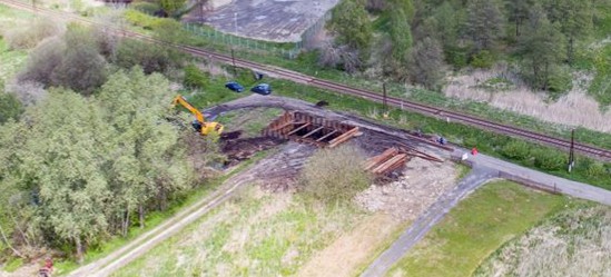 SANOK: Budowa łącznika. Trwają prace przy fundamentowaniu wiaduktu (FOTO)