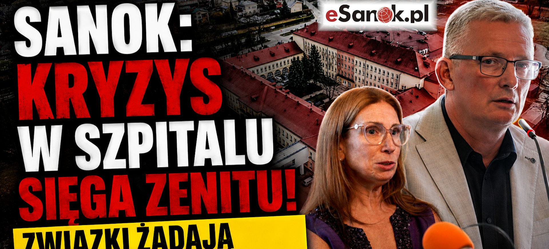 BURZA WOKÓŁ SZPITALA W SANOKU. Związkowcy żądają odwołania dyrekcji, padły mocne słowa! [VIDEO, ZDJĘCIA]