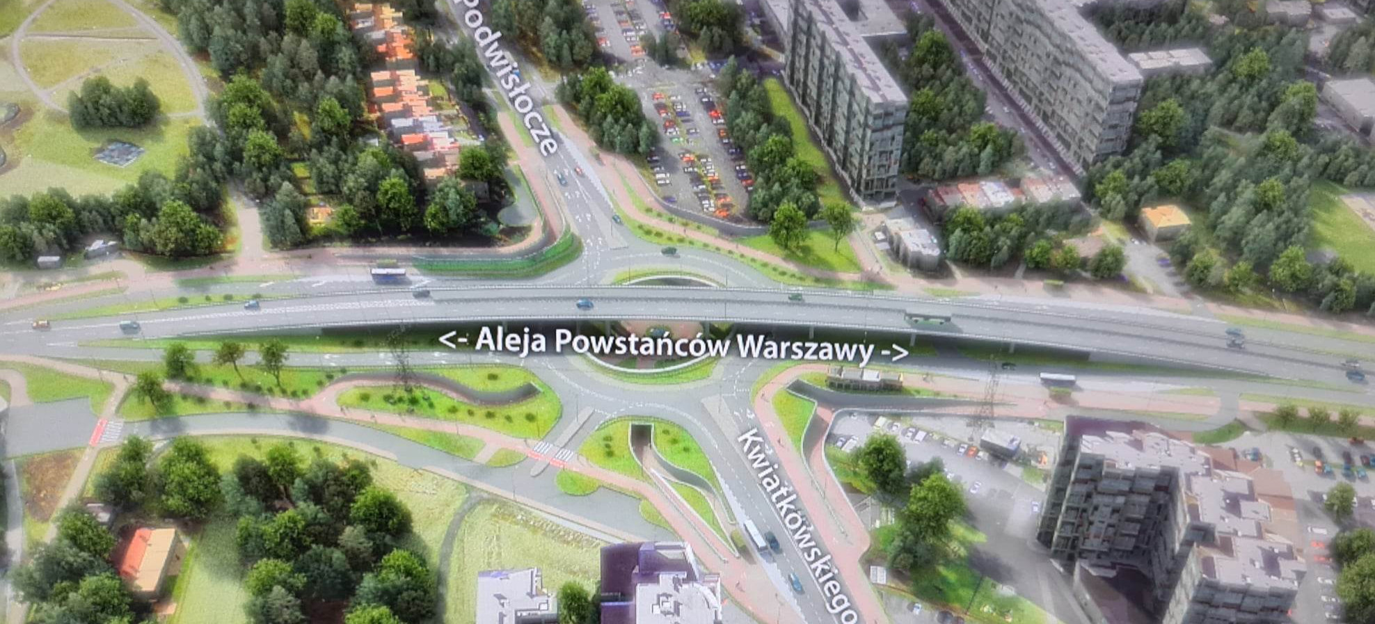 Powstanie nowe rondo i wiadukt przy ul. Kwiatkowskiego w Rzeszowie. WIZUALIZACJA VIDEO!