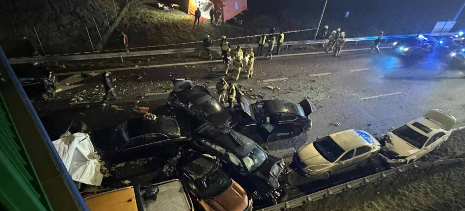 PODKARPACIE: Ogromny karambol na S19. Zderzyło się 18 pojazdów [ZDJĘCIA]