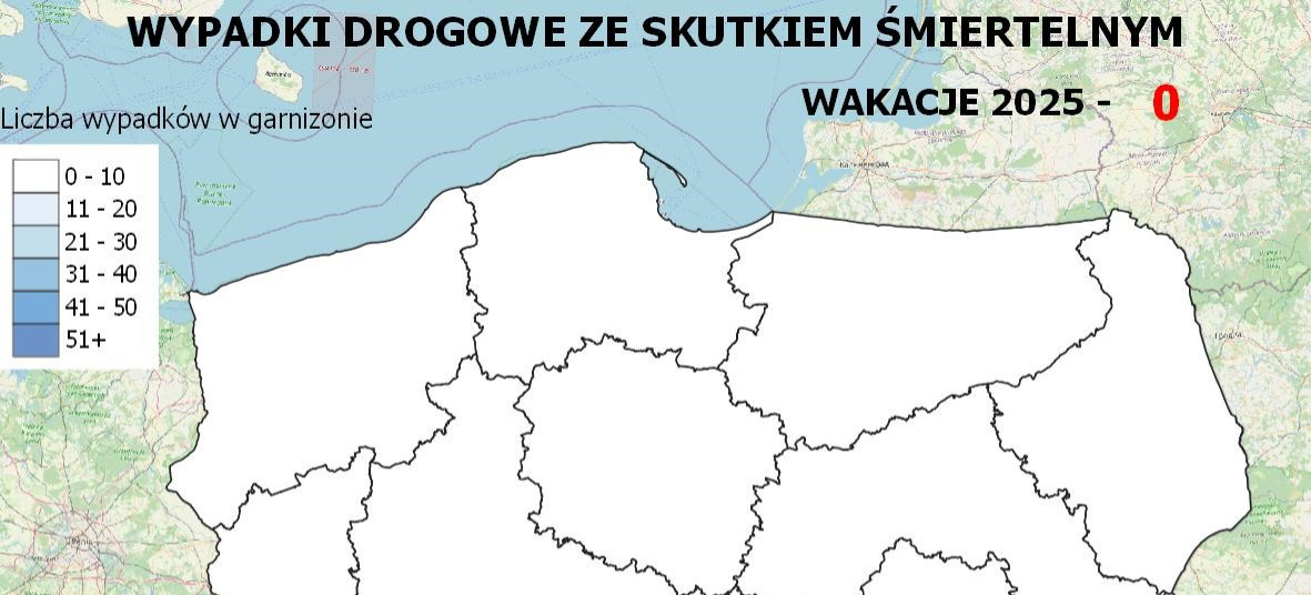 Policyjna Mapa Wypadków Drogowych ze Skutkiem Śmiertelnym – Wakacje 2025