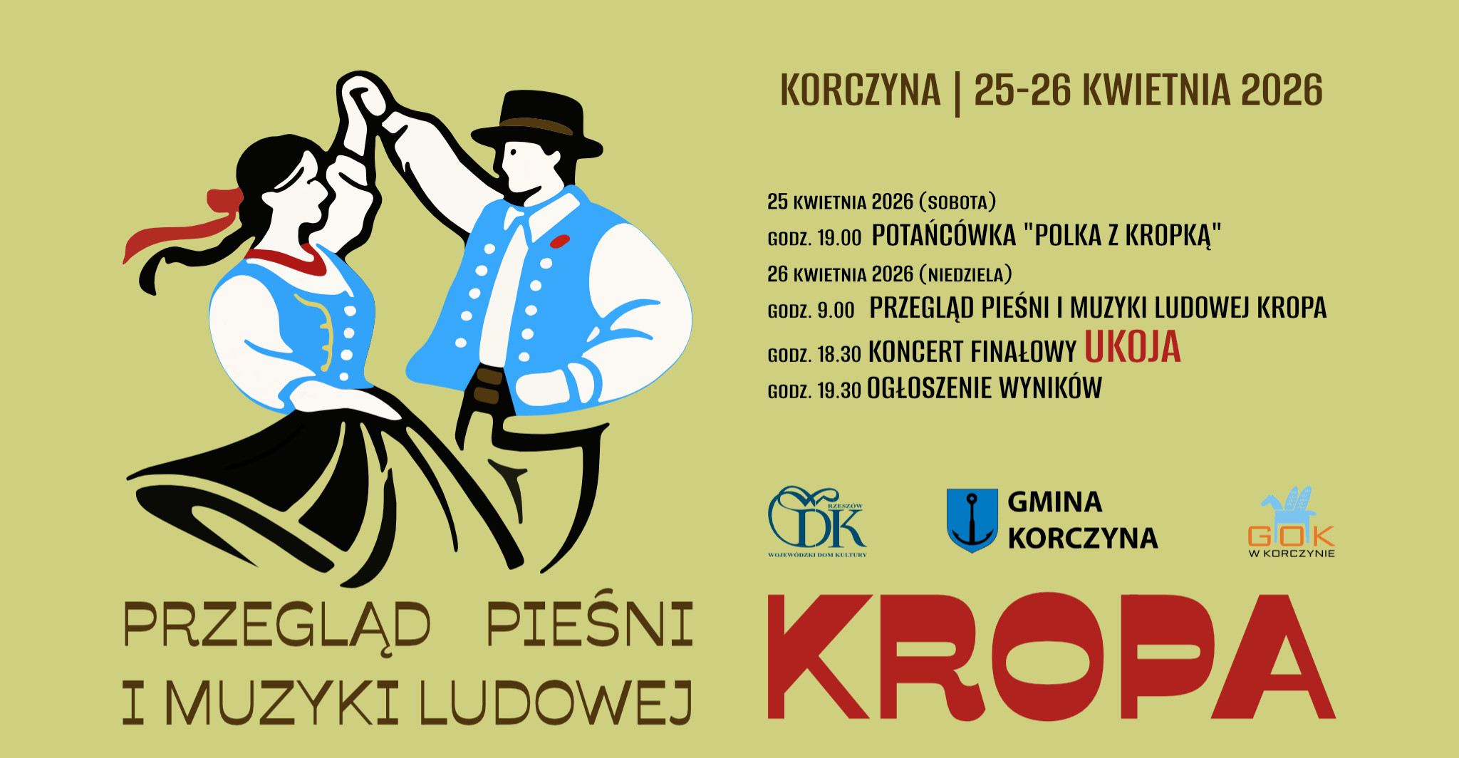 Dwa dni z żywą tradycją i folklorem. XXIII Przegląd Pieśni i Muzyki Ludowej KROPA w Korczynie