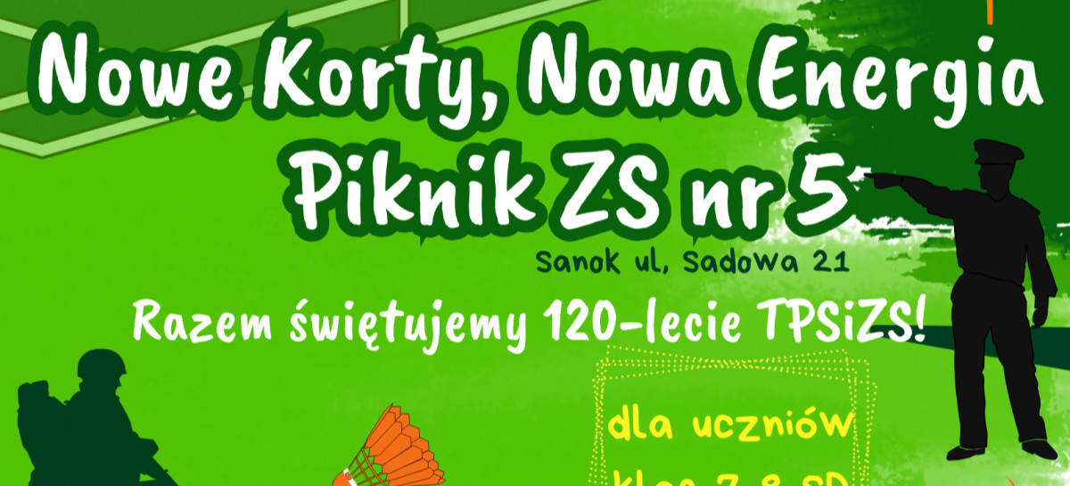 Piknik „Nowe Korty, Nowa Energia” w Zespole Szkół nr 5 w Sanoku