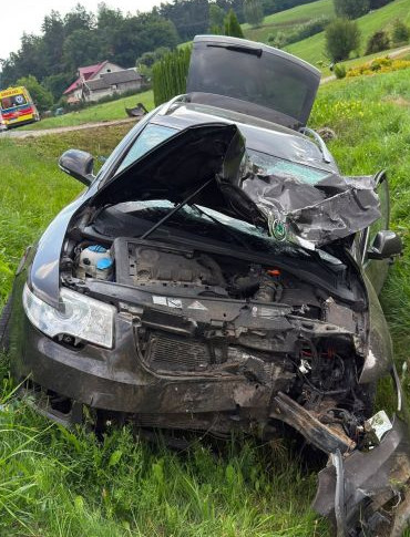 Śmiertelny wypadek na DK28 w Leszczawie Dolnej. Nie żyje motocyklista [ZDJĘCIA]