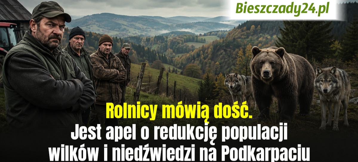 Podkarpacka Izba Rolnicza domaga się redukcji populacji wilka i niedźwiedzia