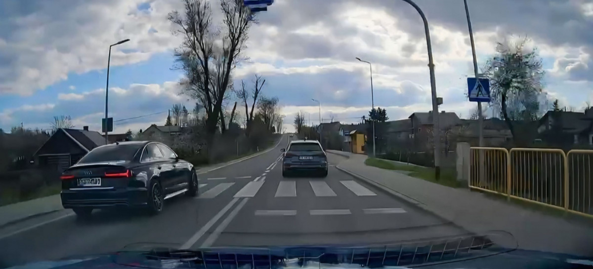 BESKO: O krok od tragedii na DK28! Szaleńczy manewr audi [VIDEO]