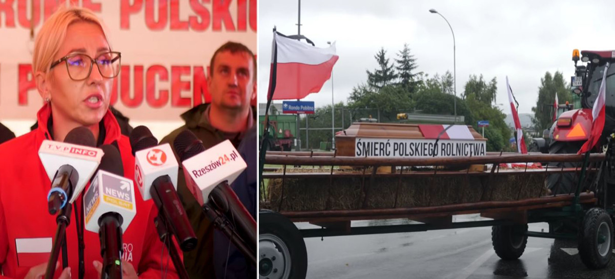 Protest rolników w Rzeszowie (VIDEO, ZDJĘCIA)