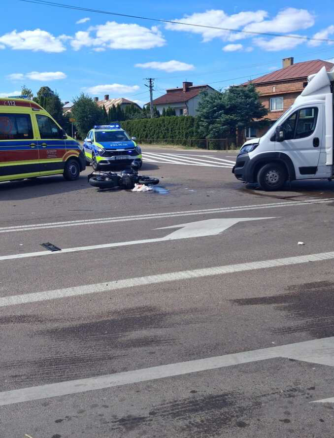 Dwa zdarzenia z udziałem motocyklistów. Dwie osoby trafiły do szpitala