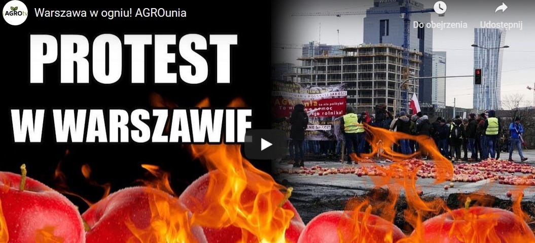 Warszawa w ogniu!  AGROunia nie odpuszcza ( zobacz VIDEO)