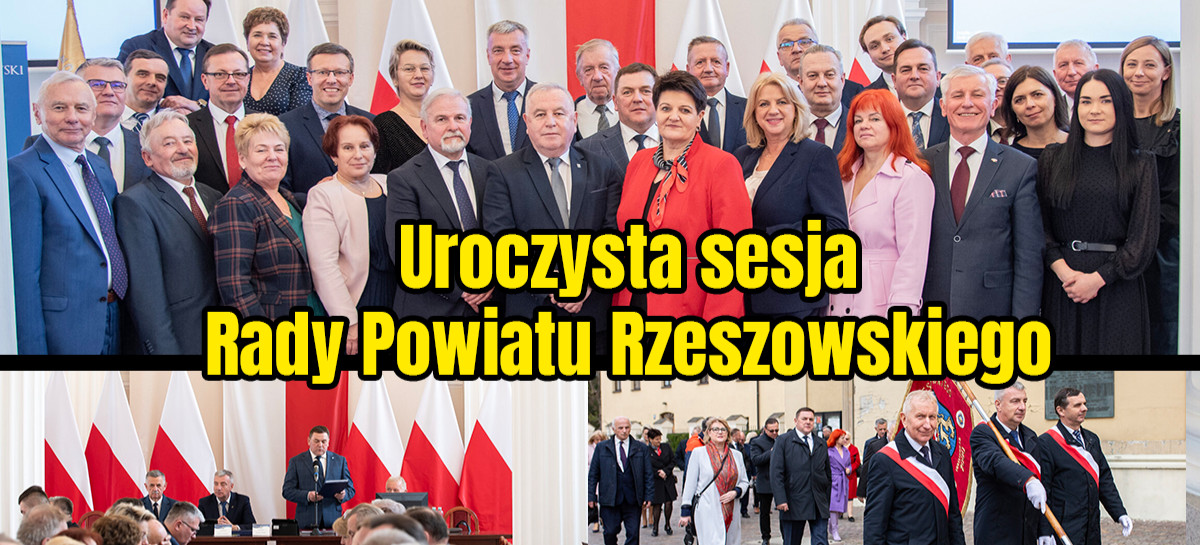 Uroczysta sesja Rady Powiatu Rzeszowskiego. “Kadencja rozwoju i współpracy” (VIDEO)