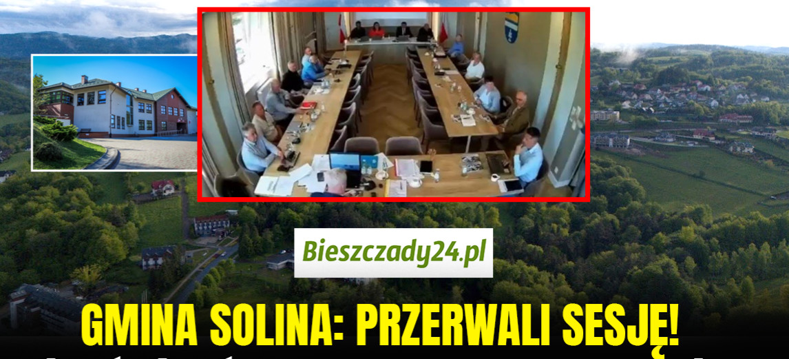 Niedźwiedź pod szkołą w Myczkowie. Przerwano sesje Rady Gminy Solina [VIDEO]