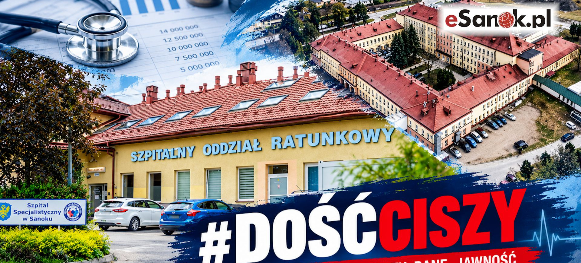 „DośćCiszy” – czas na fakty, liczby i konkrety. Zarząd Powiatu Sanockiego przedstawia sytuację szpitala