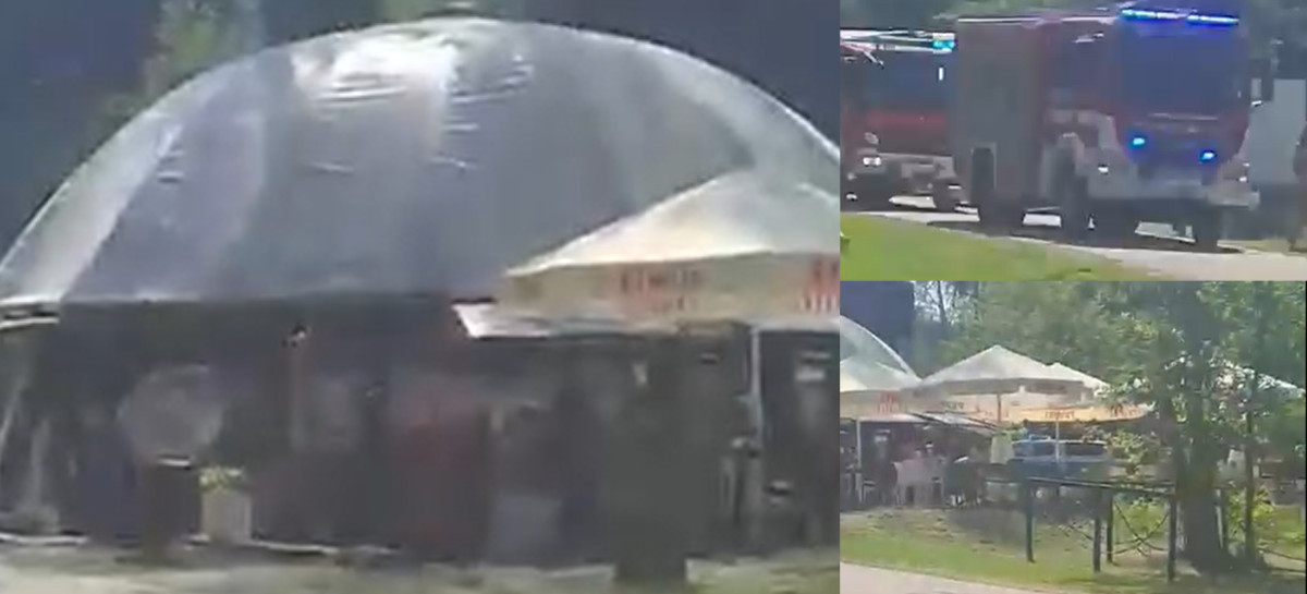 Pożar cukierni w Polańczyku. Przyczyną instalacja elektryczna [VIDEO]