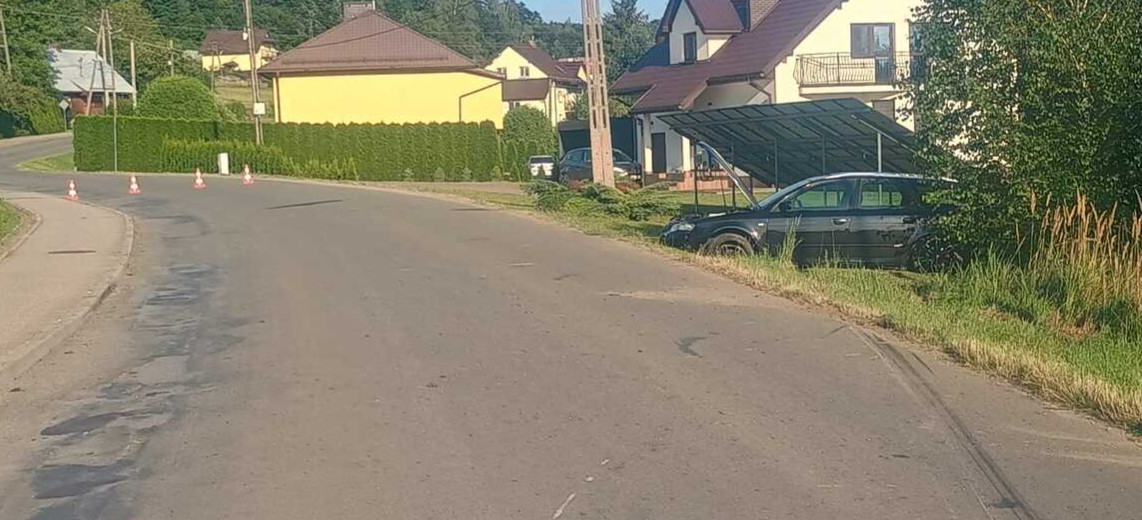MALINÓWKA: Stracił kontrolę nad pojazdem i wpadł do rowu. Był pod wpływem alkoholu