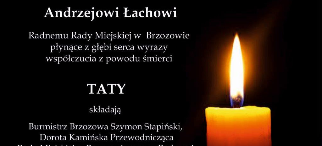 Kondolencje dla radnego rady miejskiej