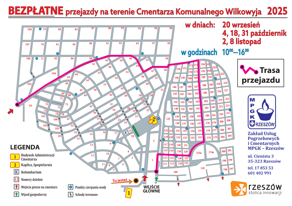 Bezpłatny transport po Cmentarzu Wilkowyja