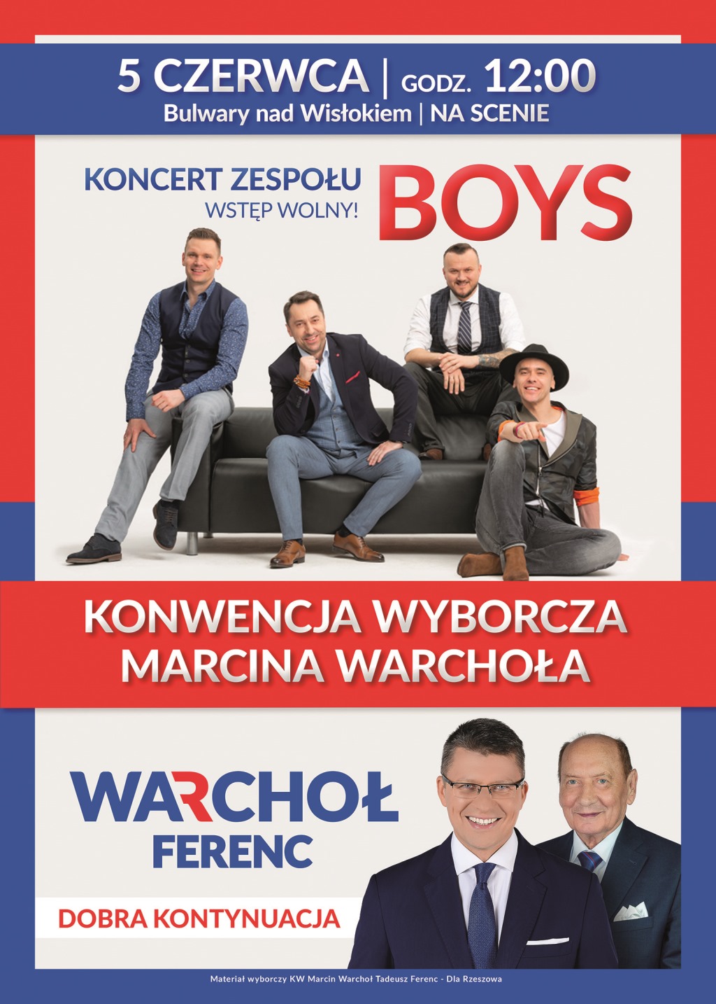 Konwencja Wyborcza Marcina Warchoła oraz koncert BOYS