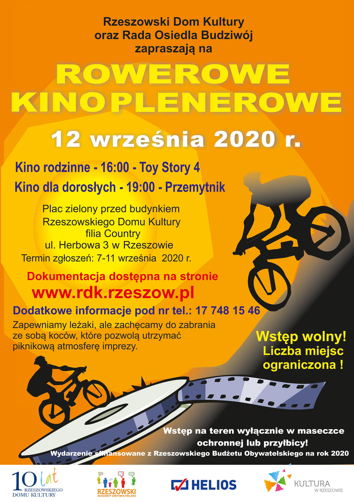 Plakat - Rowerowe Kino Plenerowe